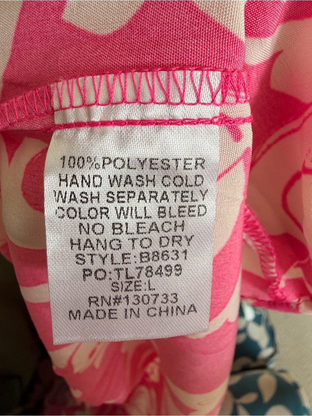 Umgee Pink and Cream Floral Tie-Waist Dress - Picture 8 of 9